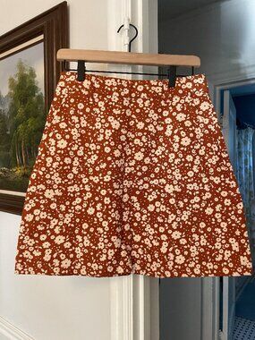 NWT Princess Highway Floral Skirt – Size 10 – Rust & White